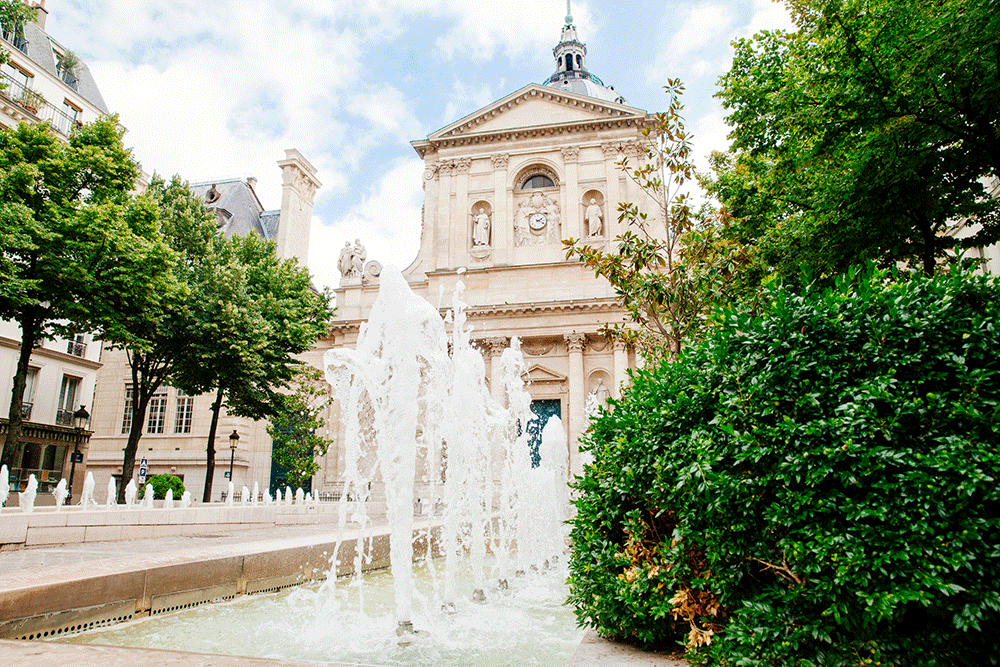 fountain at st michel in paris, france