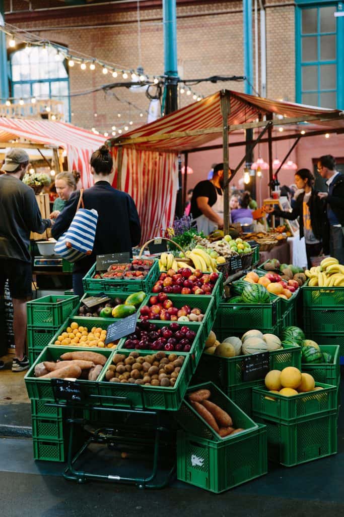 Food on display at Markthalle Neun