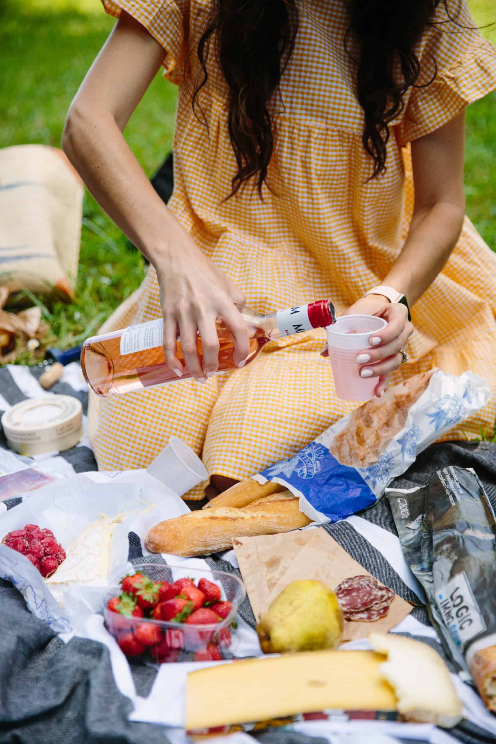 Enjoying a picnic in Versailles, France.