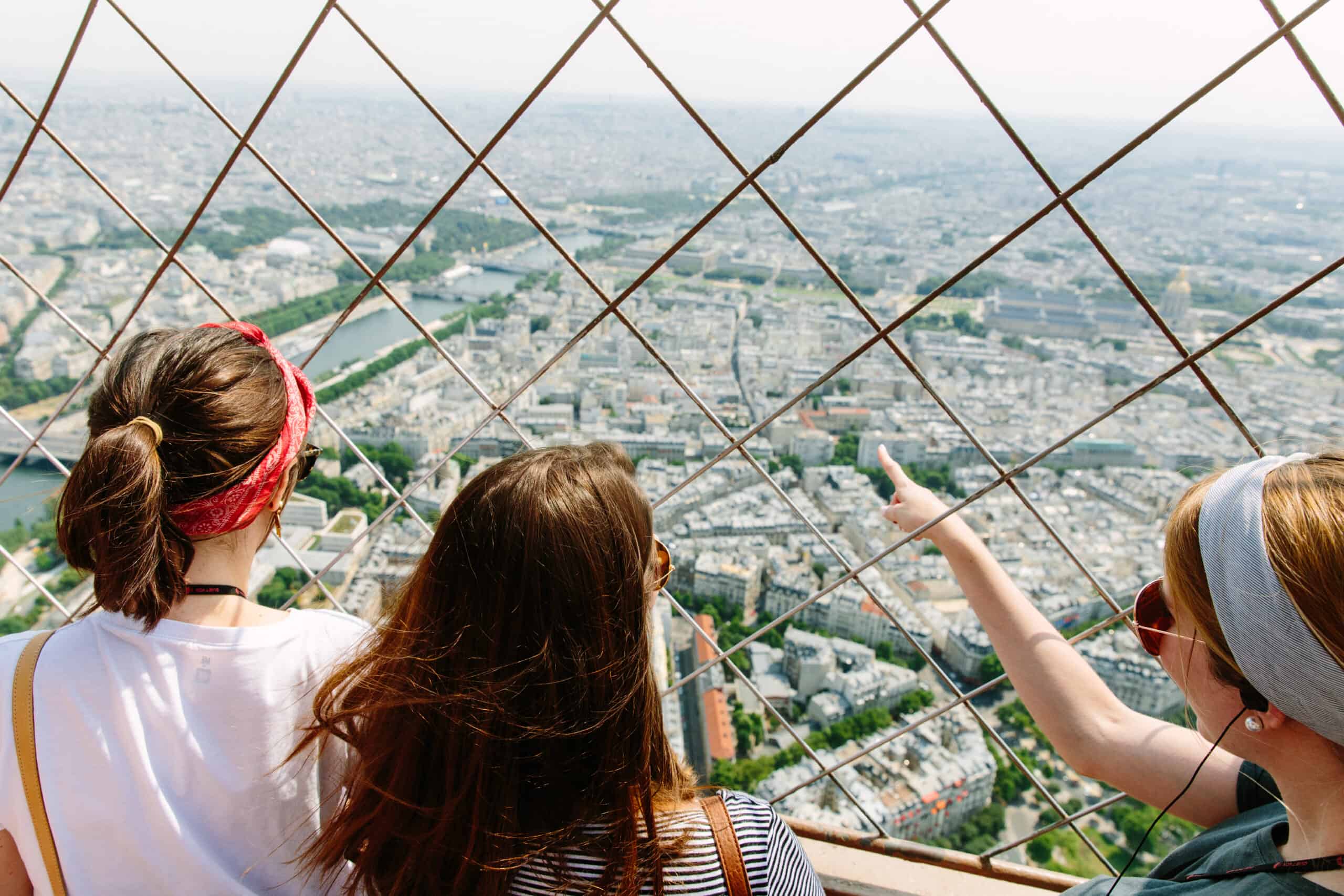 View from the top of the Eiffel Tower.