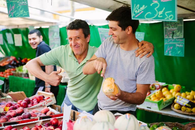 Open-air markets in Paris.