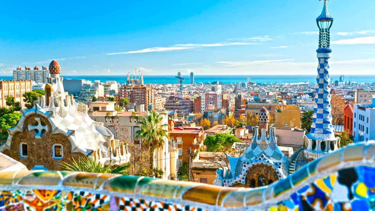 A view over Barcelona from Parc Guell