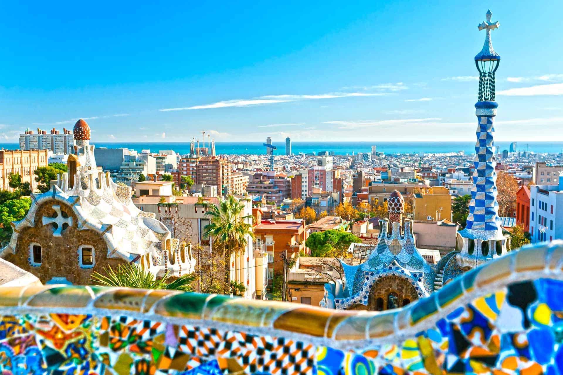 A view over Barcelona from Parc Guell