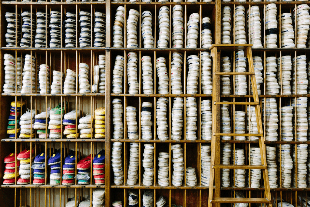 colorful espadrilles in barcelona, spain