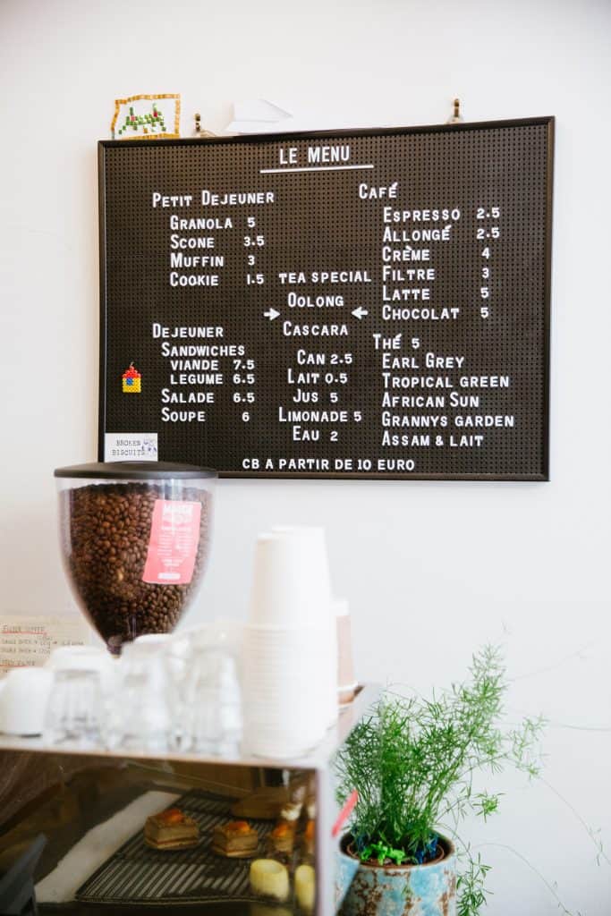 list of coffee menu.