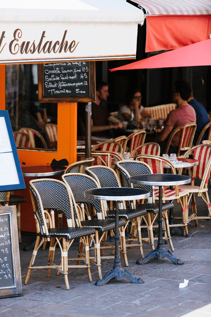 cafe chairs in paris