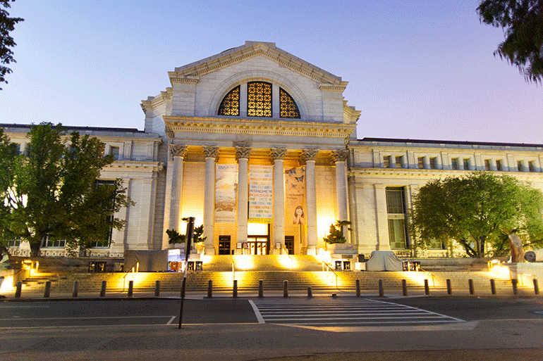 an illuminated museum in washington d.c.