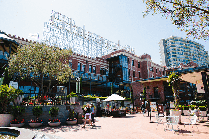 Ghirardelli Square in San Francisco California on a sunny day