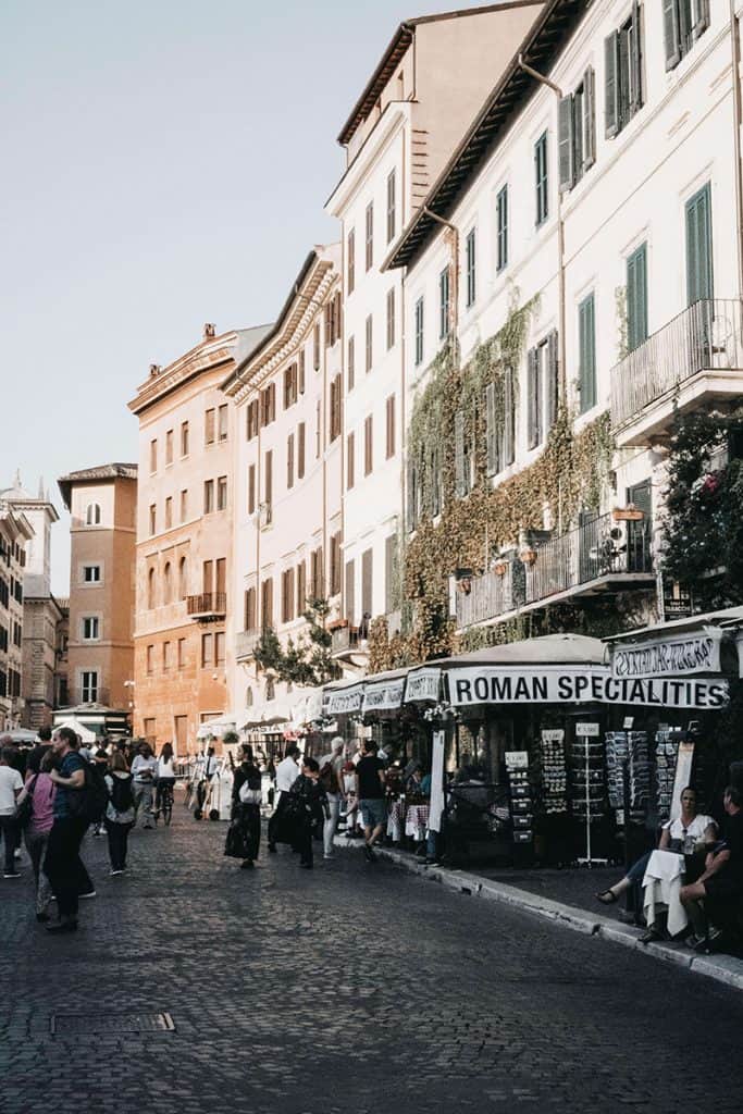 A quaint street in Rome, Italy.