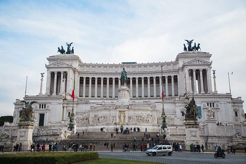 The Vittoriano, or Wedding Cake, in Rome, Italy