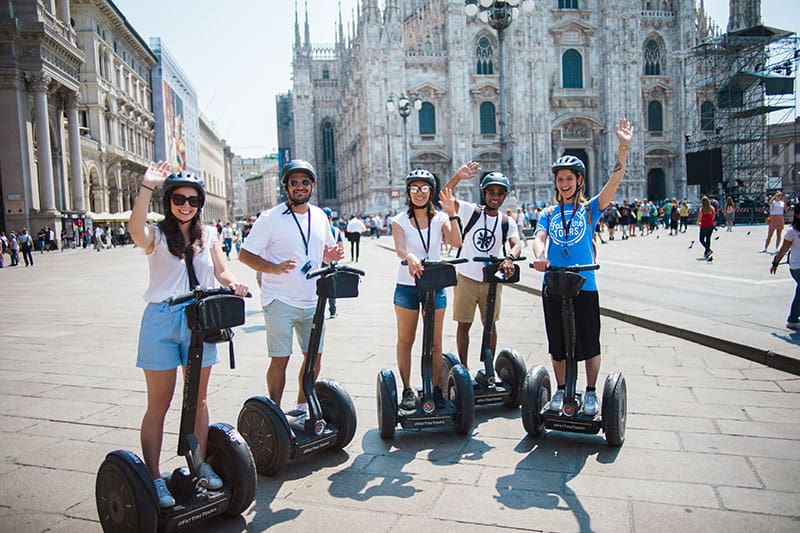 Segway tour group in Milan