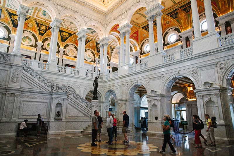 Interior of the Library of Congress, Washington DC