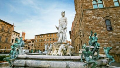 A statue outside the Palazzo Vecchio in Florence, Italy