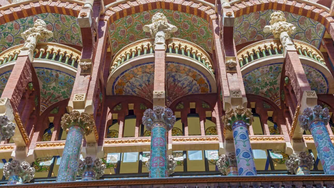 The Palau de la Musica Catalana in Barcelona, Spain