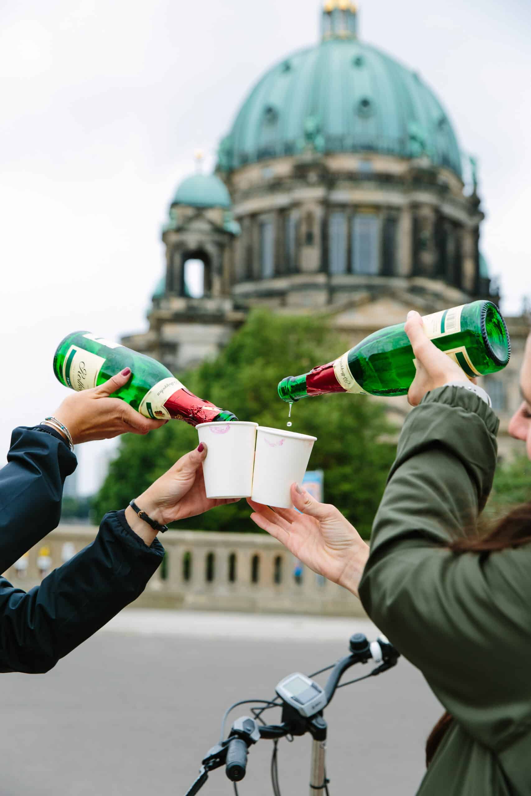Berlin, Food Tour By Bike, Highlights, Berlin-Food-Tour-By-Bike-Food-Tour-Welcome-Sparkling-Wine-Toast1.