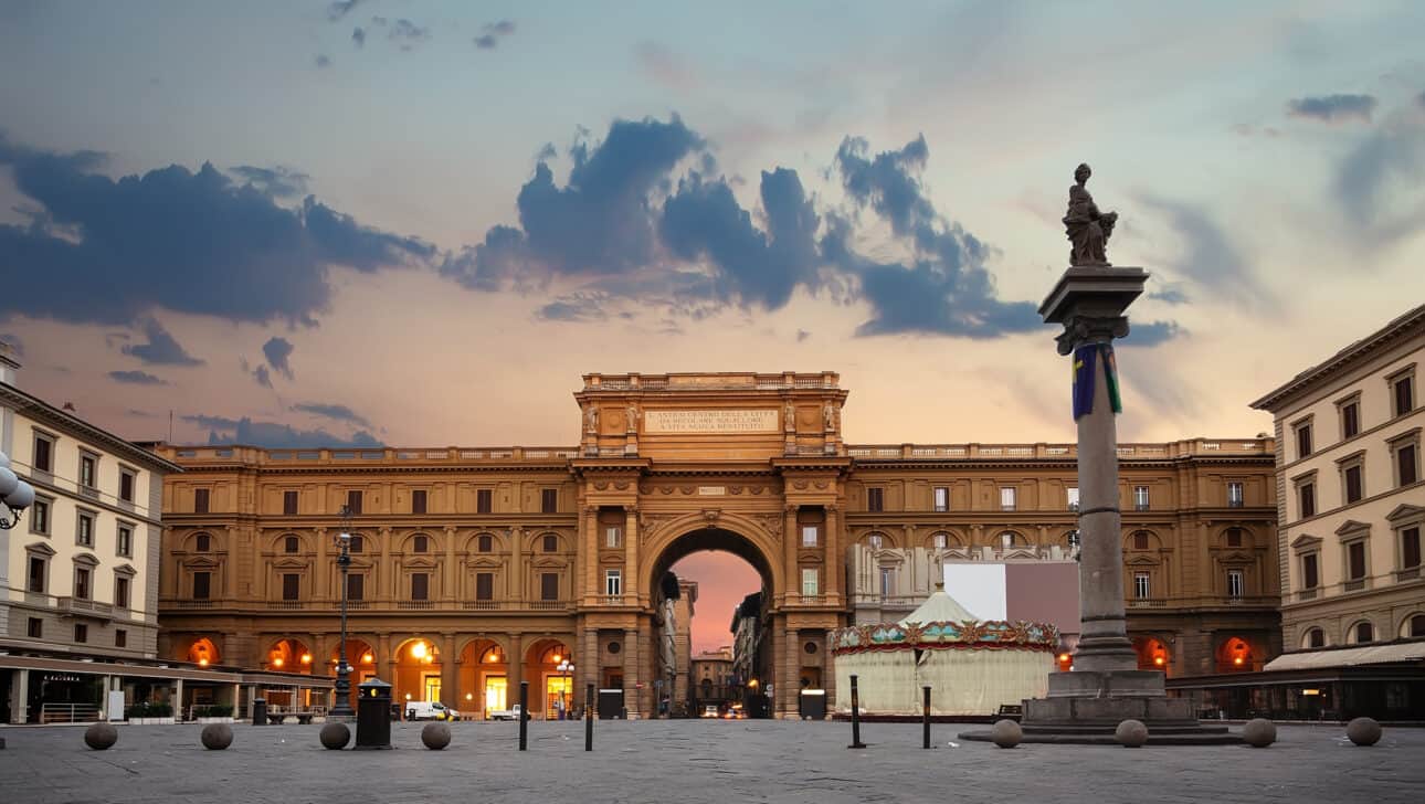 Florence, Night Bike, Highlights, Florence-Night-Bike-Night-Bike-Piazza-Della-Repubblica.