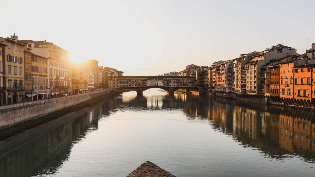 Florence, Private Night Bike, Highlights, Florence-Private-Night-Bike-Tour-Ponte-Vecchio.