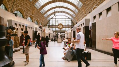 The view of the inside of the Musée d'Orsay in Paris, France