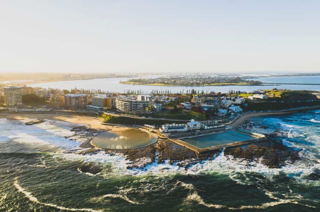 view of the hunter region in Newcastle, Australia