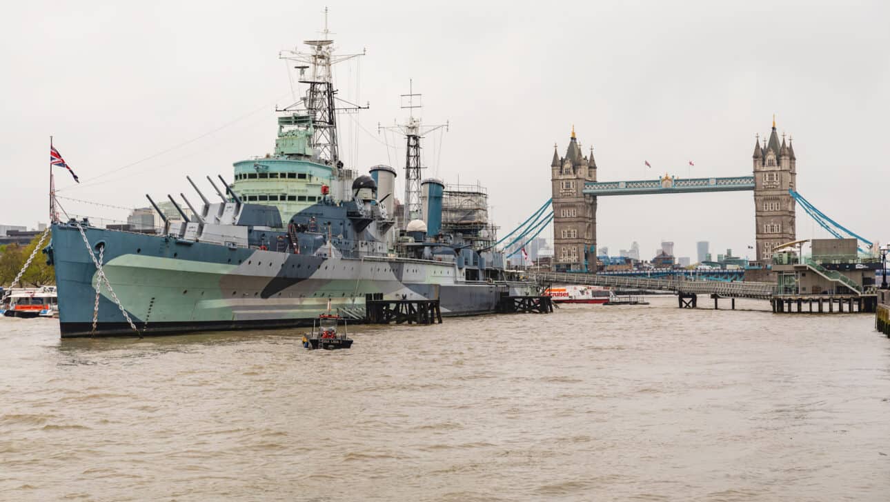 London, River Thames Bike Tour, Highlights, London-River-Thames-Bike-Tour-Hms-Belfast.