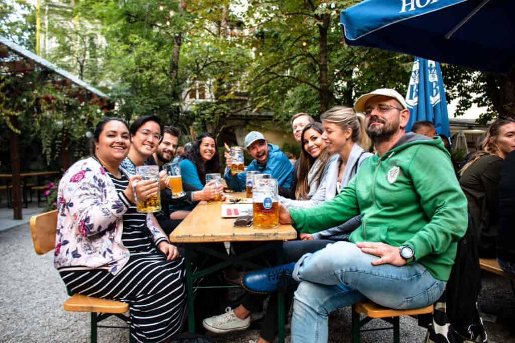 Munich, Night Bike Tour, Highlights, Munich-Night-Bike-Tour-Biergarten.