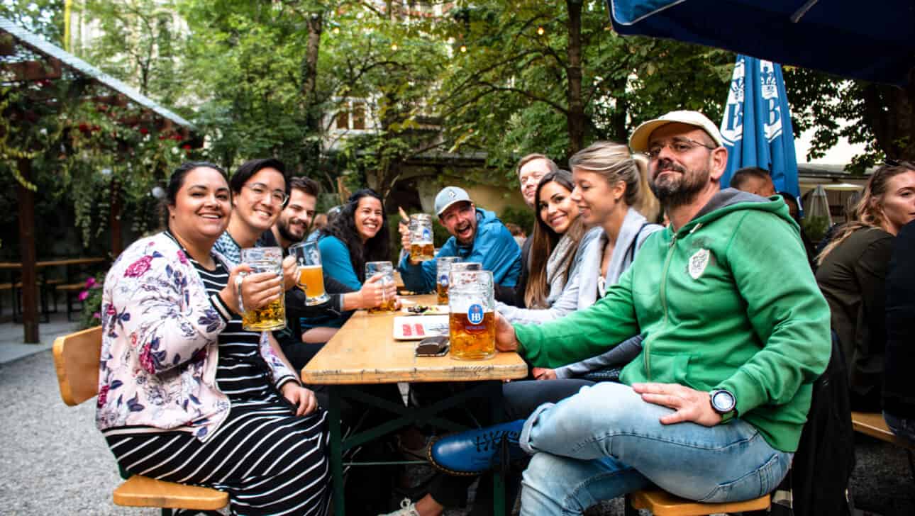 Munich, Night Bike Tour, Highlights, Munich-Night-Bike-Tour-Biergarten.