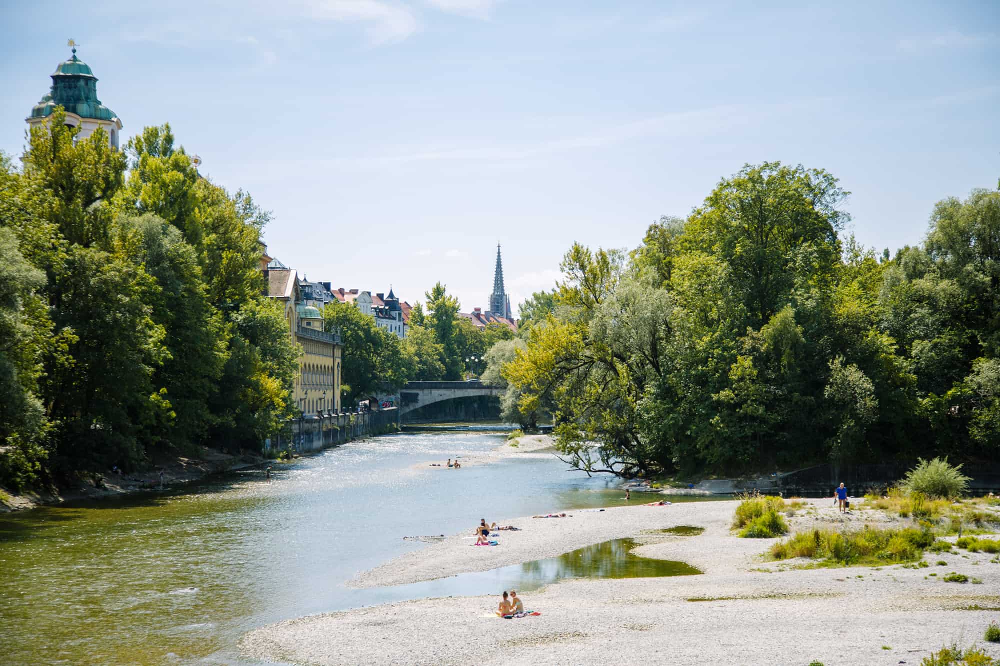 Munich, Night Bike Tour, Highlights, Munich-Night-Bike-Tour-Isar-River-Beaches.