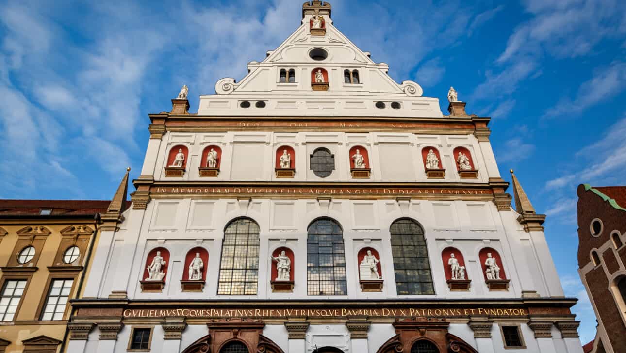 Munich, Night Bike Tour, Highlights, Munich-Night-Bike-Tour-St-Michaels-Church.