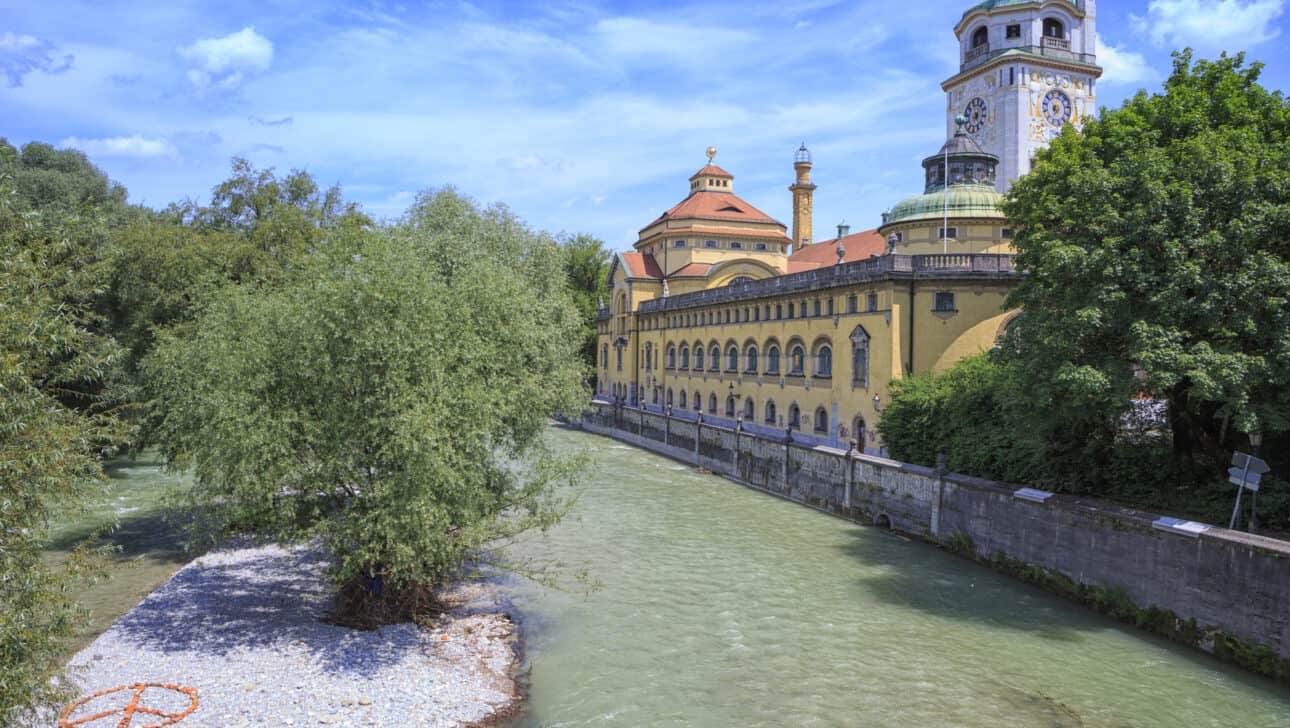 Munich, Night Bike Tour, Highlights, Munich-Night-Bike-Tour-Volksbad.