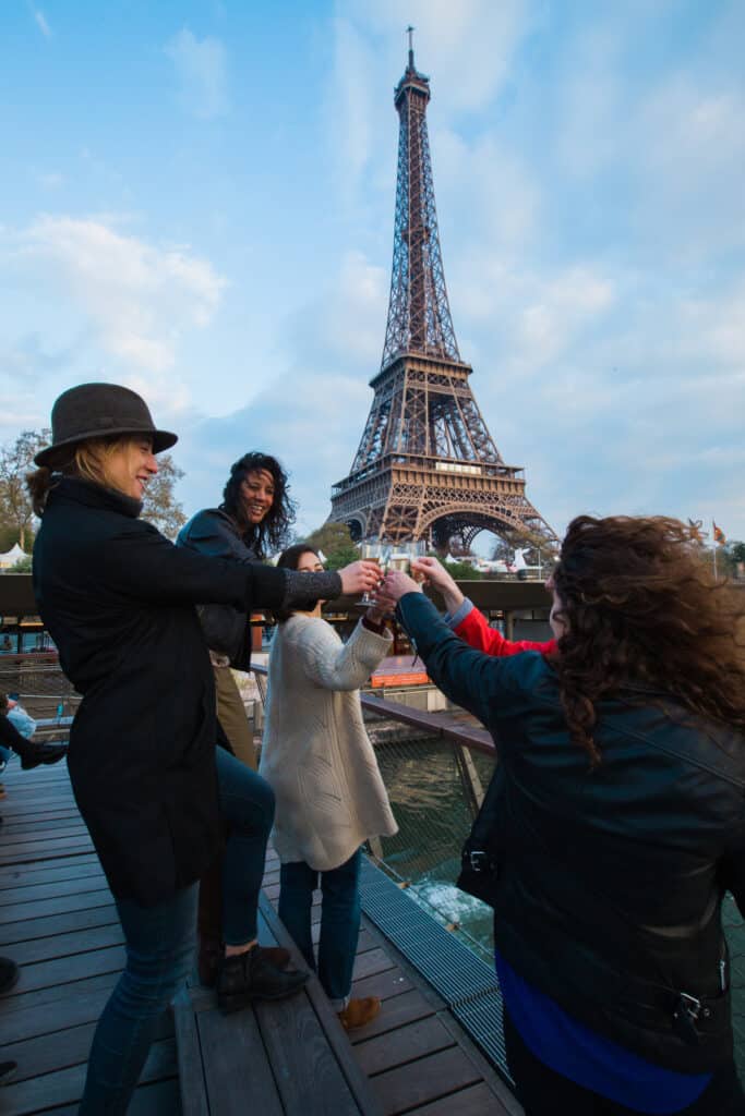 Paris, Eiffel Tower Tours, Champagne Cruise And Eiffel Tower, Extras, Paris-Eiffel-Tower-Tours-Champagne-Cruise-And-Eiffel-Tower-Paris-Etcham-Girls-Cheers.