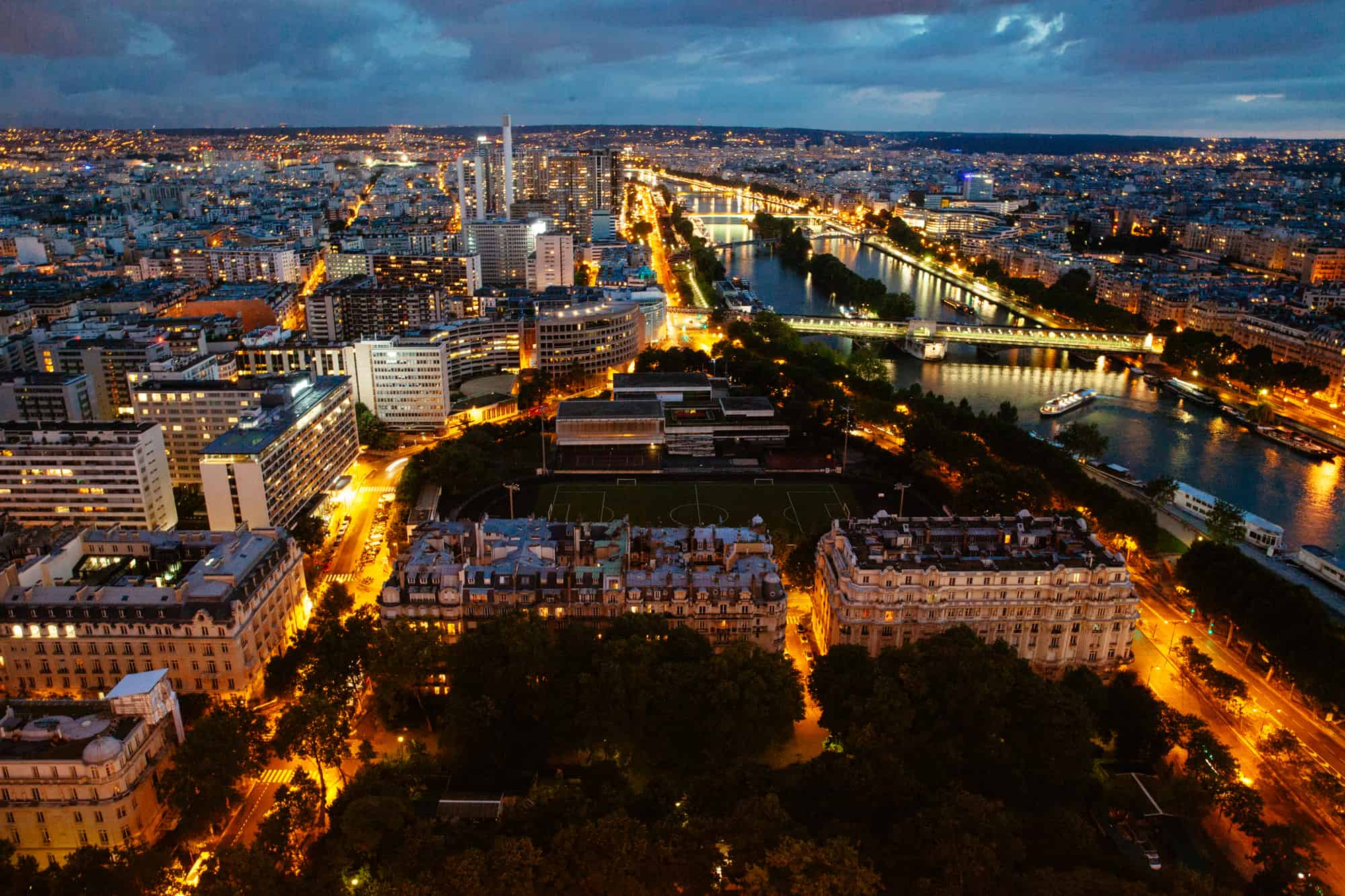 Visiting the Eiffel Tower at Sunset 