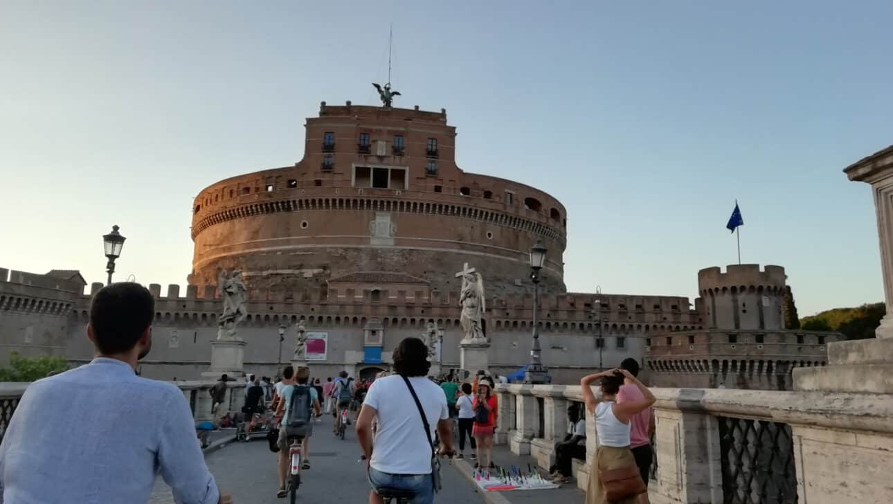 Rome, Night Bike, Highlights, Rome-Night-Bike-Castel-Sanangelo.