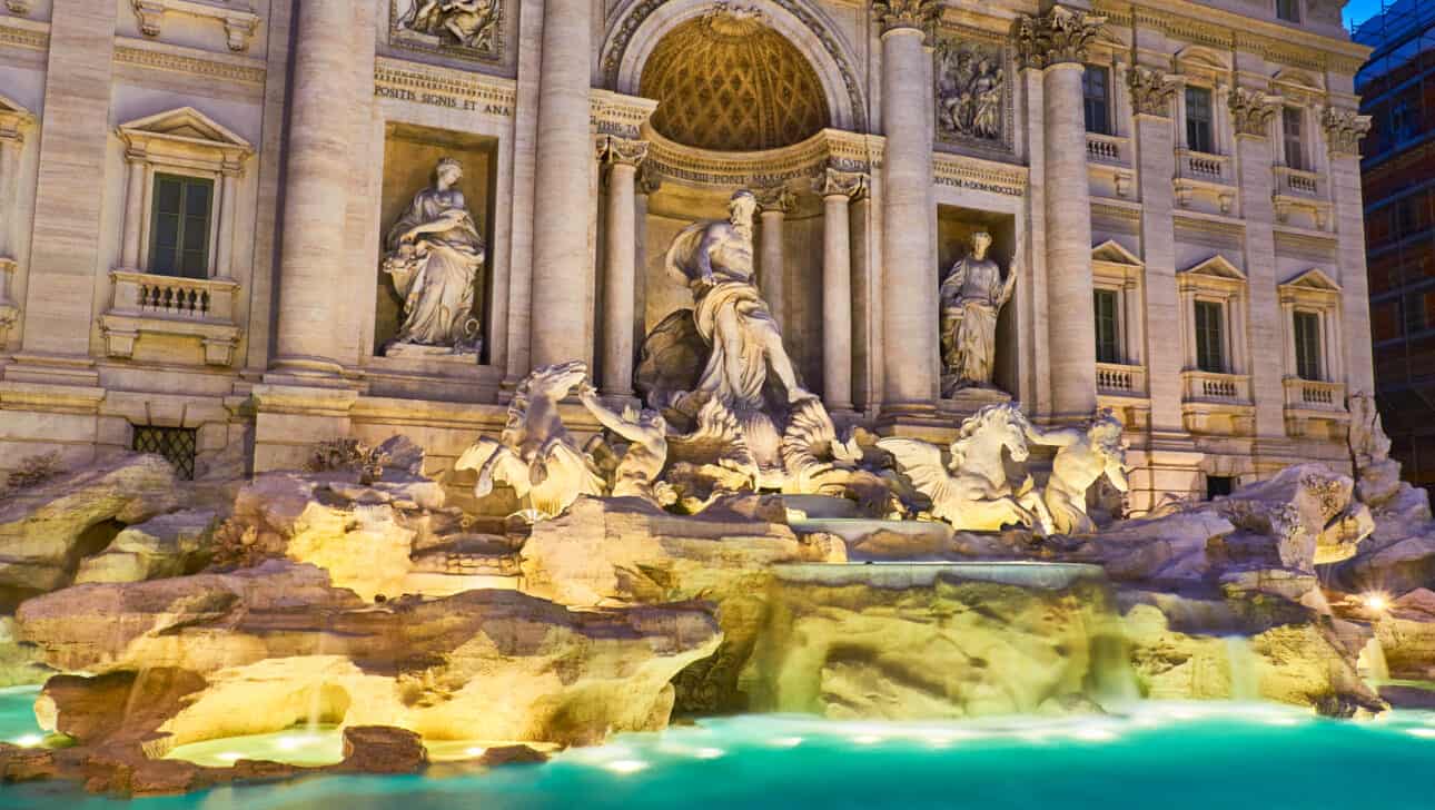 Rome, Night Segway, Highlights, Rome-Night-Segway-Trevi-Fountain-At-Night.