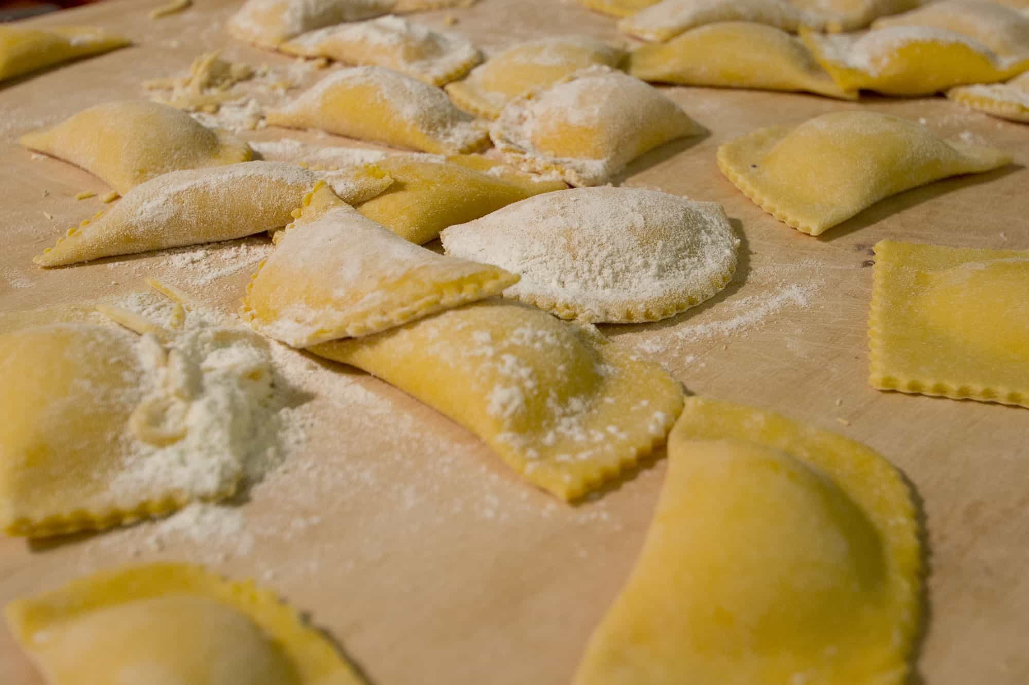 Fresh, homemade pasta in Rome, Italy