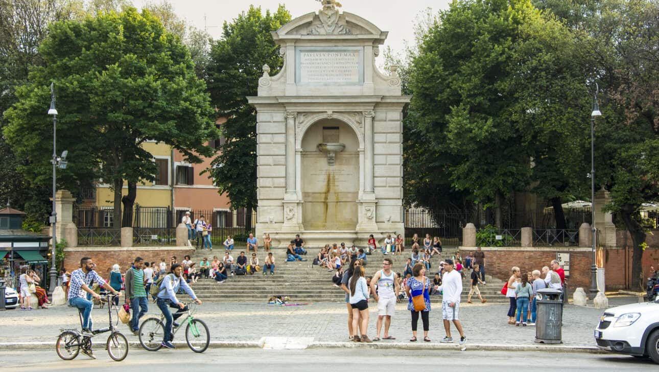 Rome, Private Night Bike, Highlights, Rome-Private-Night-Bike-Copy-Of-Piazza-Trilussa.