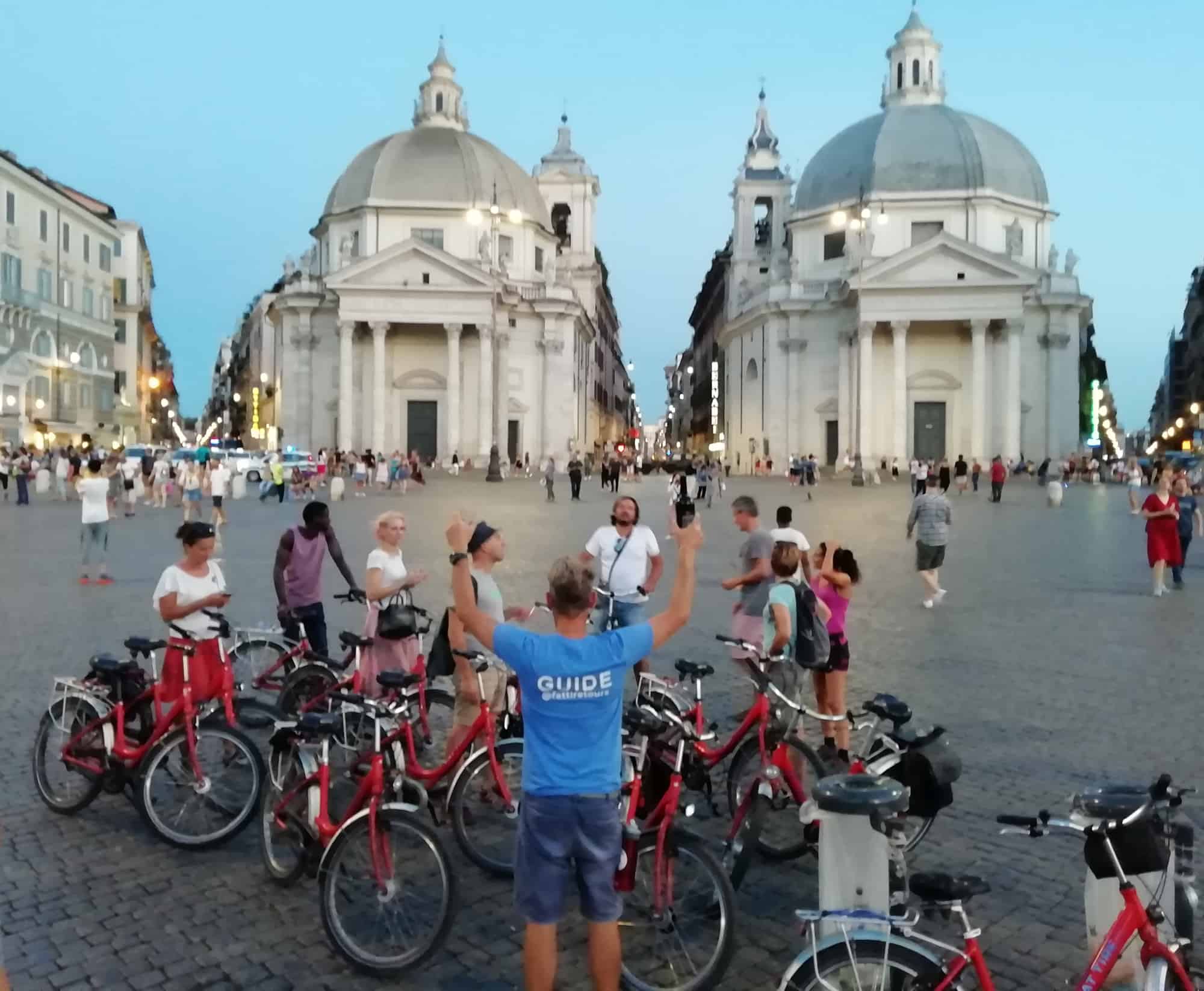 Rome, Private Night Bike, Highlights, Rome-Private-Night-Bike-Piazza-Del-Popolo.
