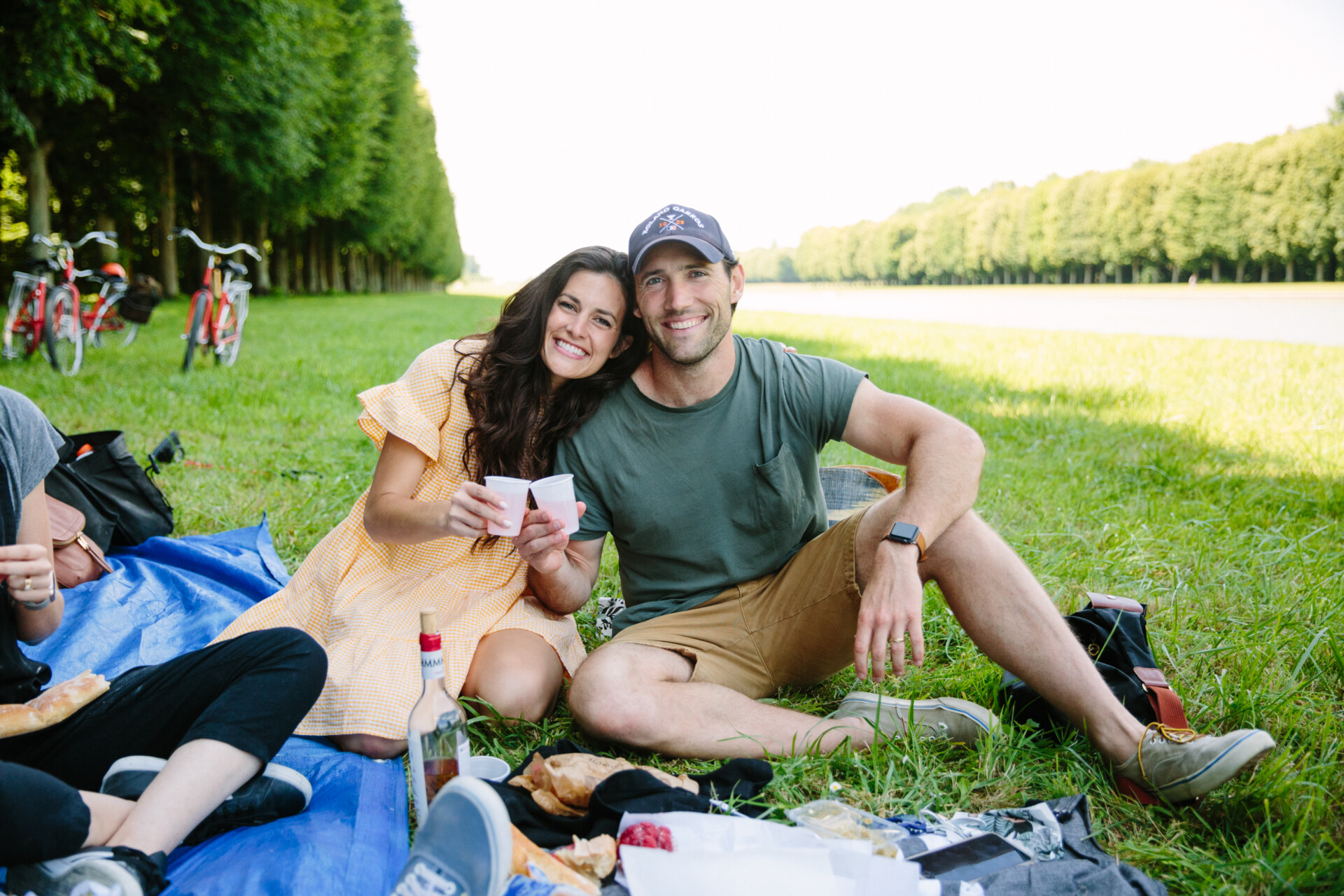 People enjoying a picnic in the park.