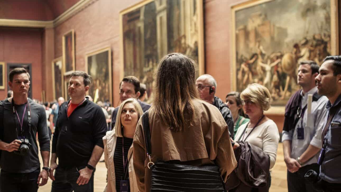 The French Painting Rooms in the Louvre in Paris, France