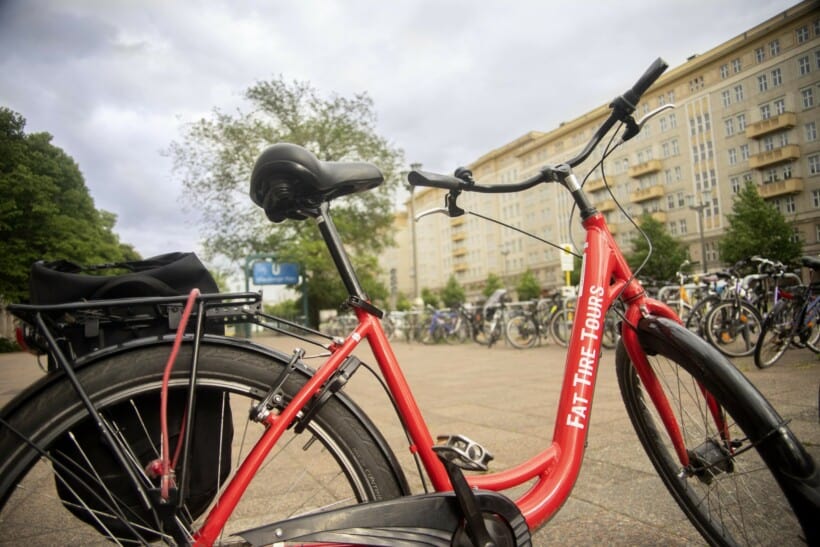 a red bicycle in Berlin, Germany