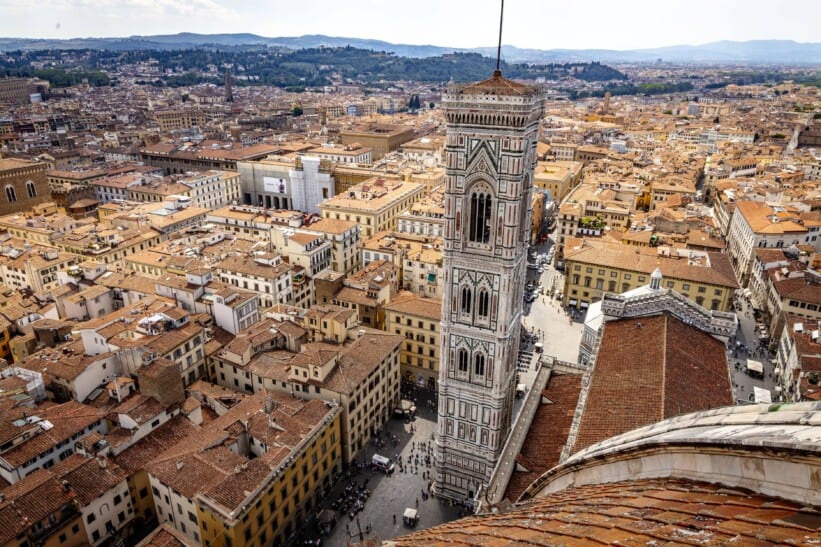 A view of the city of Florence from above