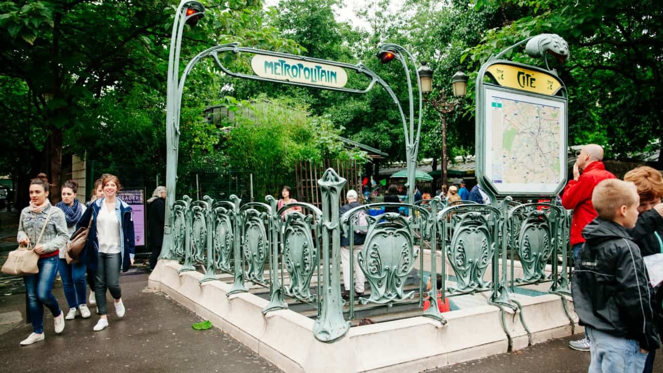 The Cité metro station in Paris, France