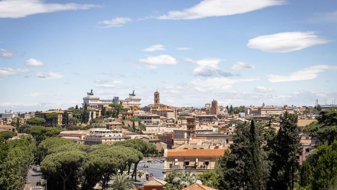Panoramic views over Rome