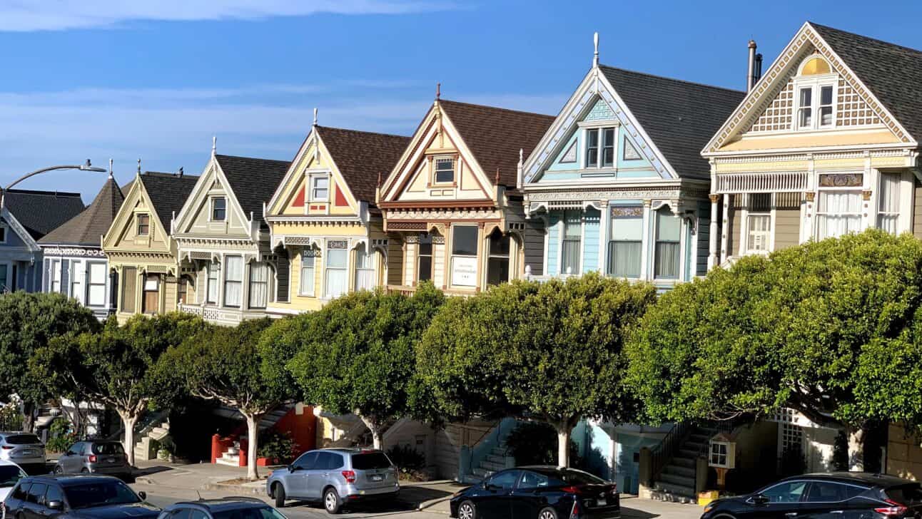 The painted house in Hayes Valley in San Francisco, California