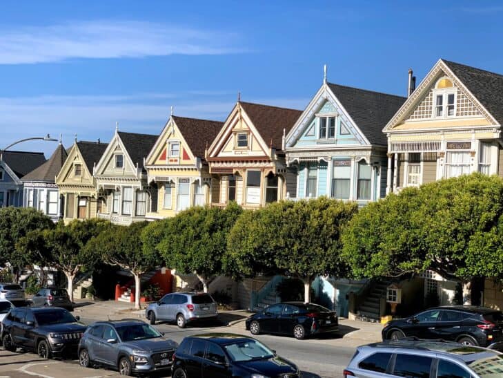 The painted house in Hayes Valley in San Francisco, California