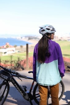 A woman looks out over San Francisco