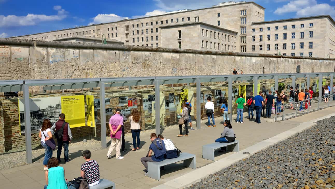Visitors to the Topography of Terror in Berlin, Germany