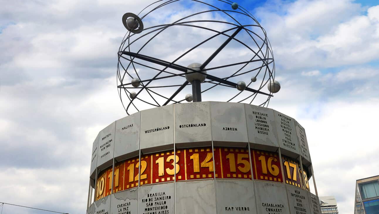 The World Time Clock in Berlin, Germany