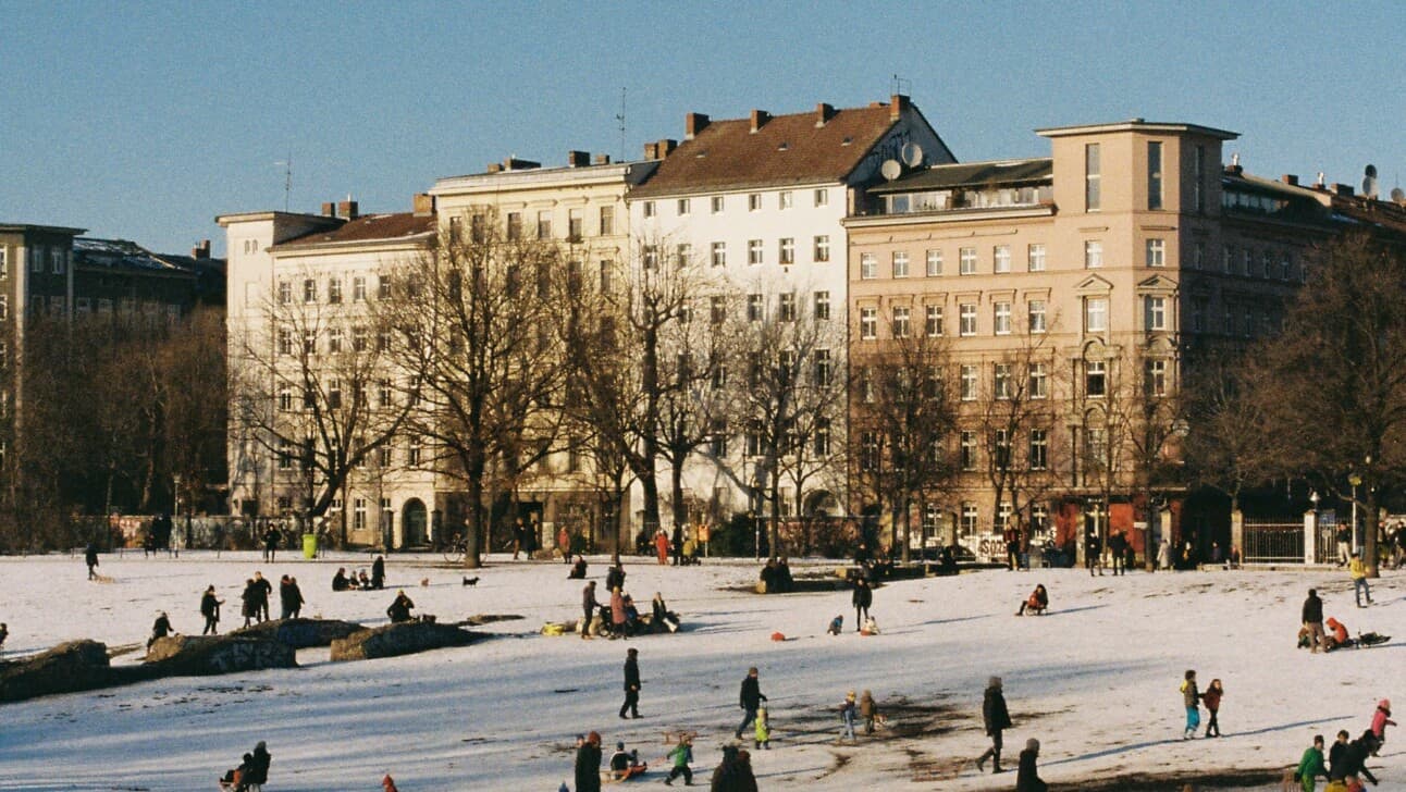 An ice skating area in Berlin, Germany