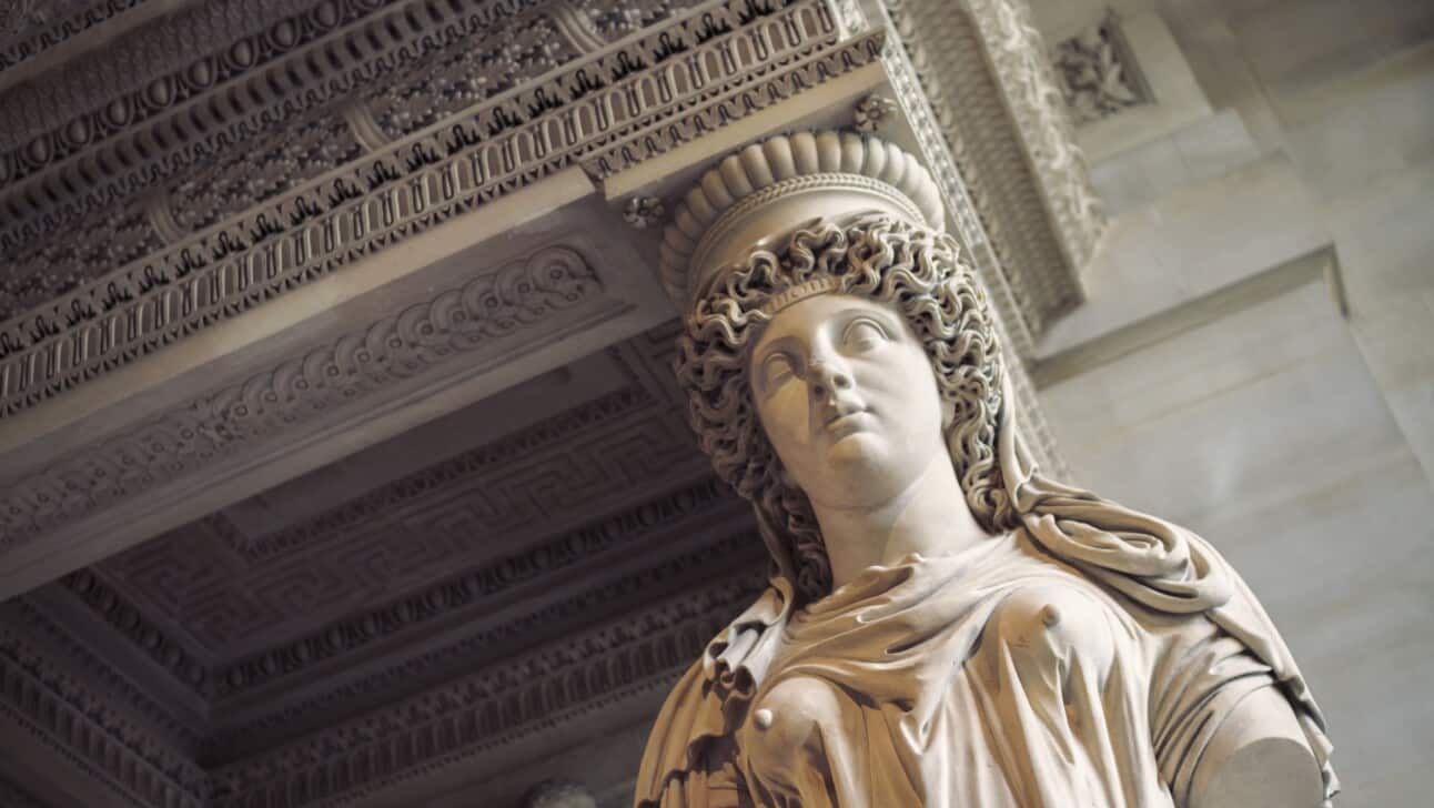 A classic greek statue in the Louvre, Paris, France