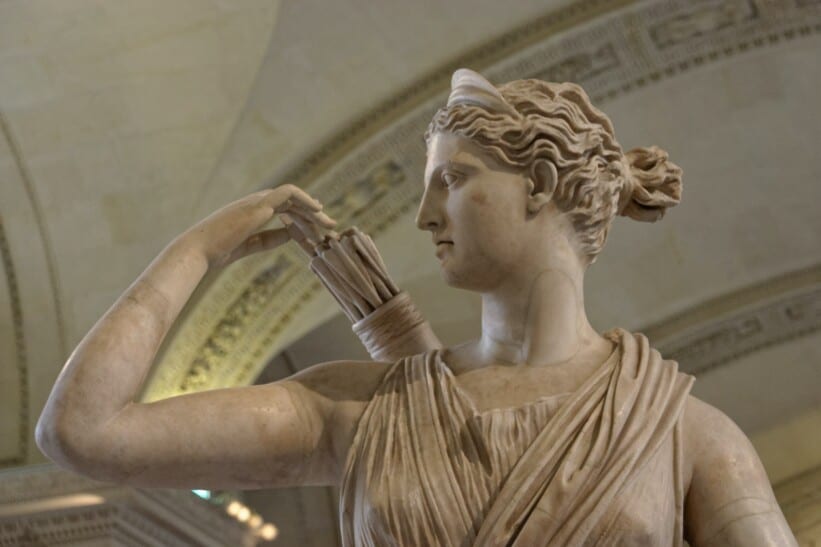 The Diana statue in the Louvre in Paris, France